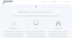 Desktop Screenshot of performantsoftware.com